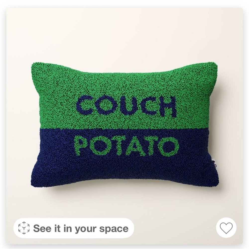 Kate Spade Green and Blue Accent Pillow